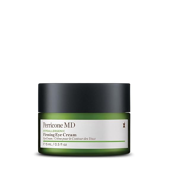 Perricone MD Hypoallergenic Firming Eye Cream - Non-Greasy Under Eye Cream with Olive Polyphenols, Hyaluronic Acid, Squalane - Hypoallergenic, Minimizes Fine Lines & Crow's Feet - 0.5 fl oz
