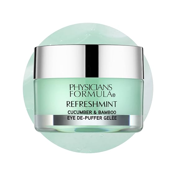 Physicians Formula RefreshMint Cucumber & Bamboo Eye De-Puffer Gelee, Reduce Puffiness, Lines and Dark Circles